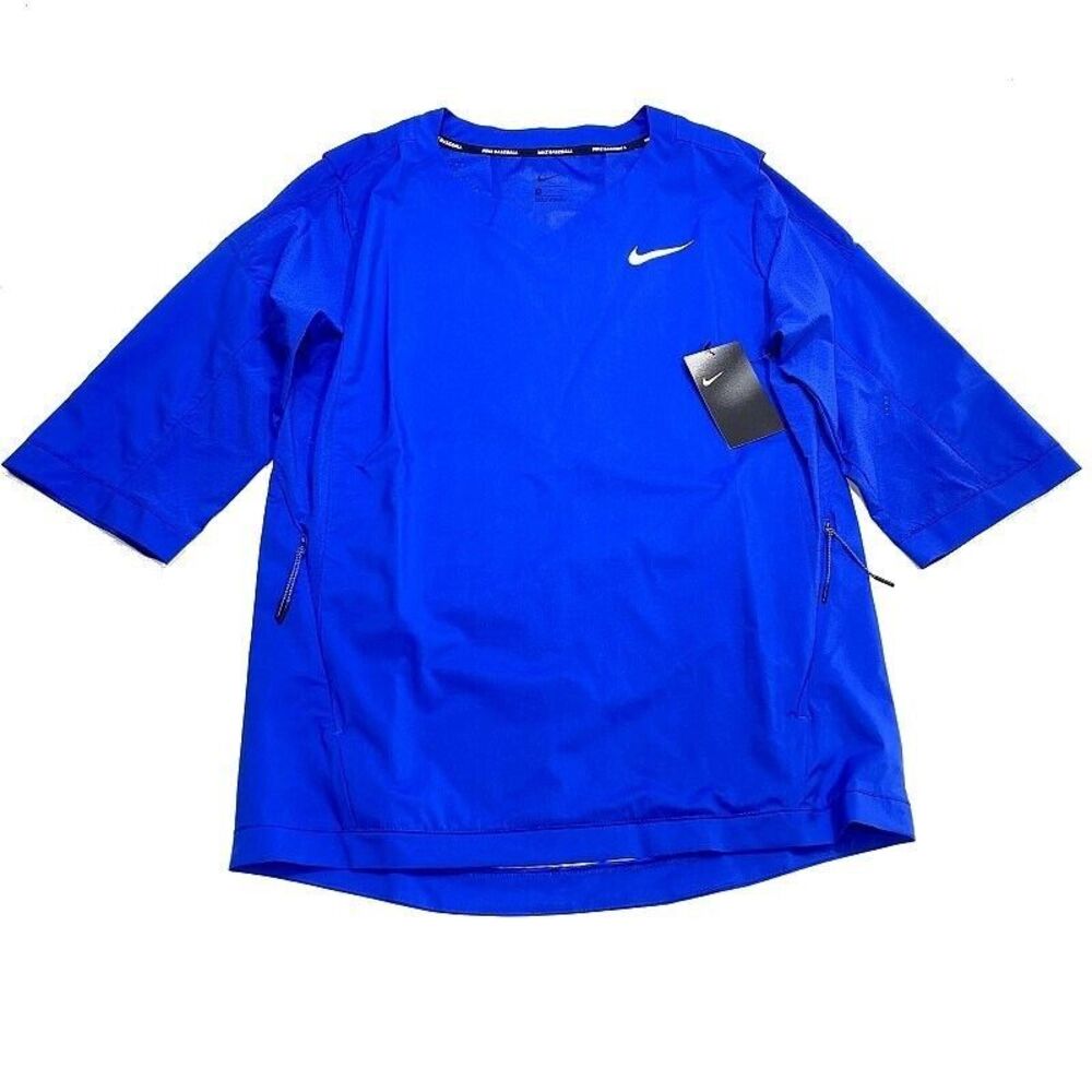 NWT‎ Nike Batting Cage Jacket S Royal Blue Baseball Coach Warm Up Train Mens $85